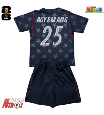 Estados Unidos Patrick Agyemang #25 Segunda Equipación Niños Mundial 2026 Manga Corta (+ Pantalones cortos)